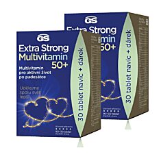 GS Extra Strong Multivitamin 50+, 2 × 120 tablet, dárkové balení 2022