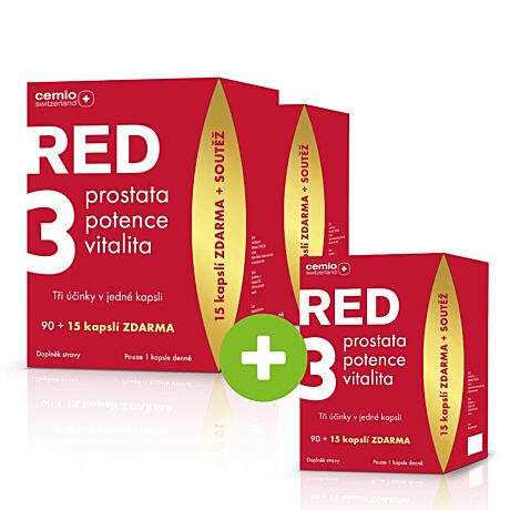 Cemio RED3® silnější, 90 + 15 kapslí, AKCE