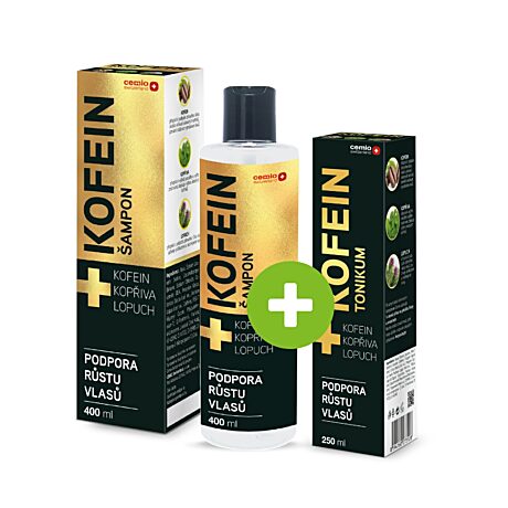 Cemio KOFEIN sada pro podporu růstu vlasů, 400 + 250 ml
