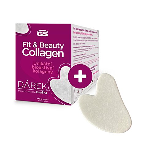 GS Fit&Beauty Collagen, 100 kapslí + dárek GuaSha