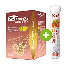 GS Pupalka FORTE s vitaminem E, 70+30 kapslí, dárkové balení 2021
