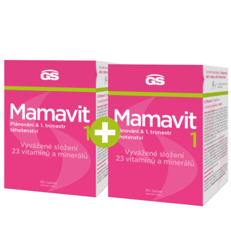 GS Mamavit 1 Plánování a 1. trimestr, 90 tablet, 1+1 ZDARMA