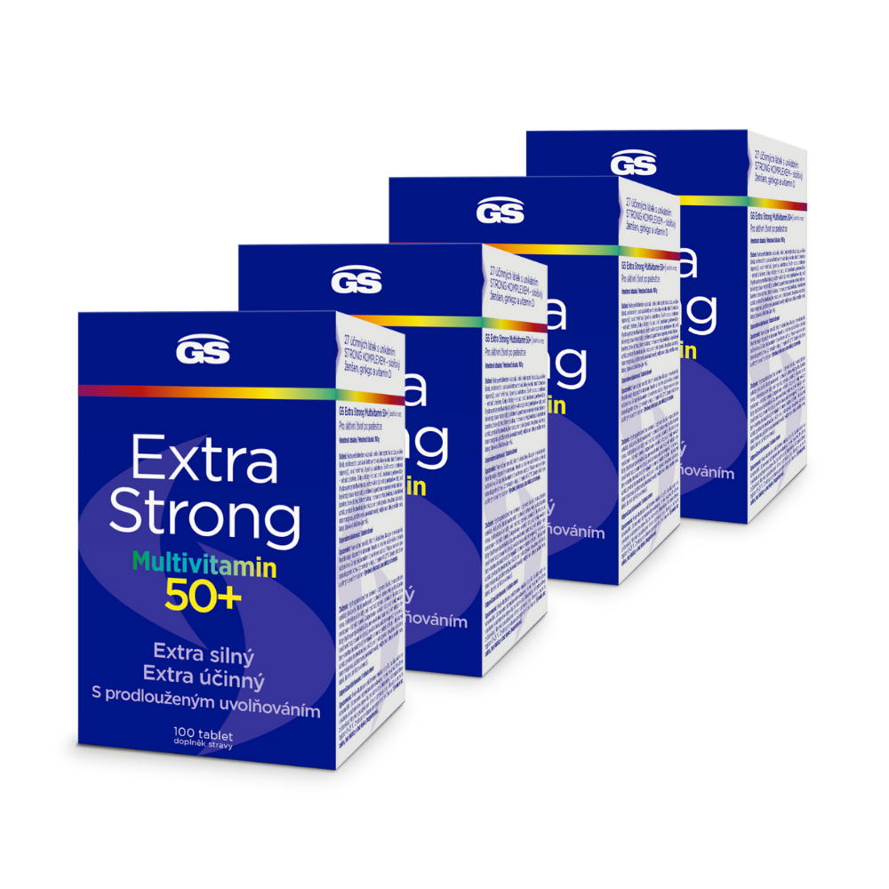GS Extra Strong Multivitamin 50+, 4 × 100 tablet