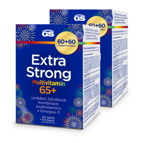 GS Extra Strong Multivitamin 65+, 2 × 60 tablet + 60 kapslí, dárkové balení
