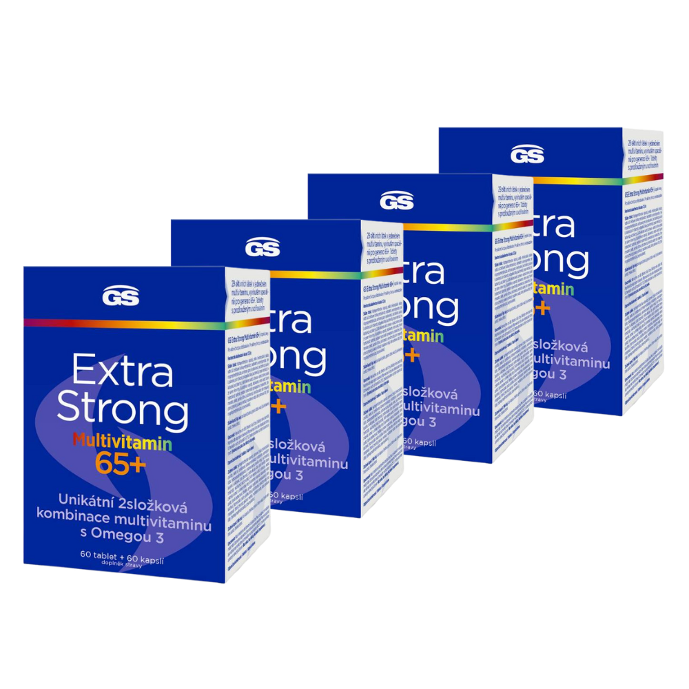 GS Extra Strong Multivitamin 65+, 4 × 60 tablet + 60 kapslí