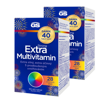 GS Extra Strong Multivitamin, 2 × 90+40 tablet NAVÍC, dárkové balení