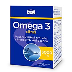 GS Omega 3 citrus, 100+50 kapslí