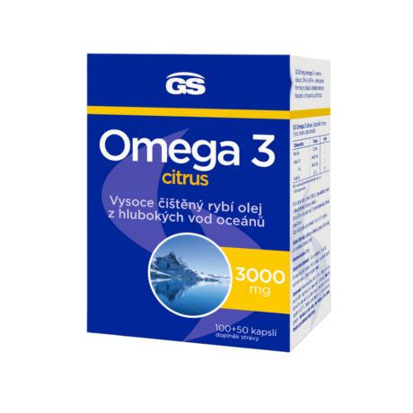 GS Omega 3 citrus, 100+50 kapslí