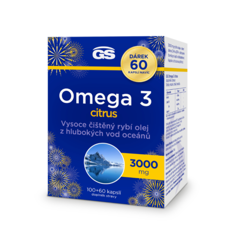 GS Omega 3 CITRUS, 100+60 kapslí NAVÍC, dárkové balení