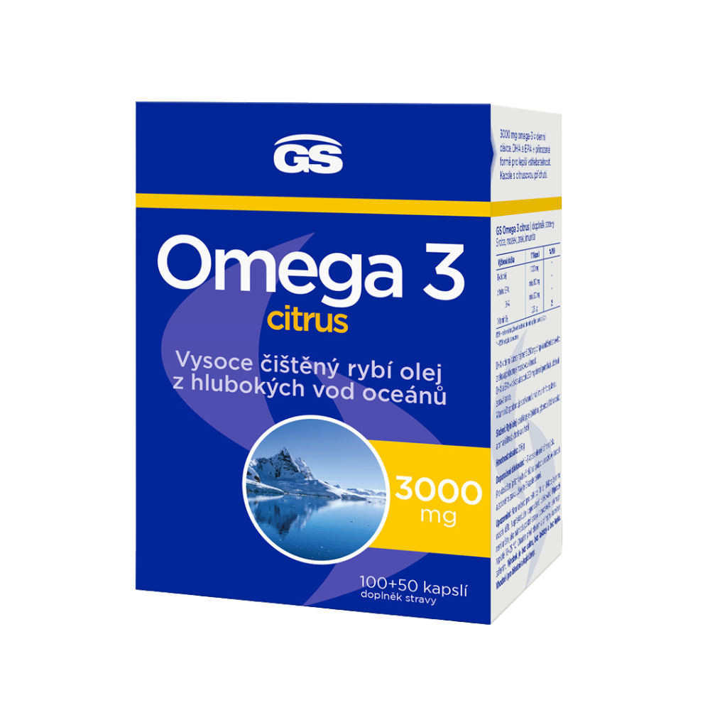 Levně GS Omega 3 citrus, 100+50 kapslí