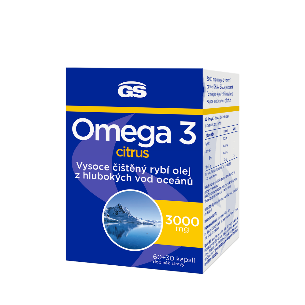 Levně GS Omega 3 citrus, 60+30 kapslí
