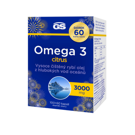 GS Omega 3 CITRUS, 100+60 kapslí NAVÍC, dárkové balení 2025