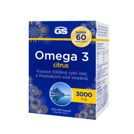 GS Omega 3 CITRUS, 100+60 kapslí NAVÍC, dárkové balení 2025