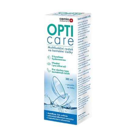 Cemio OPTIcare, multifunkční roztok na kontaktní čočky, 380 ml