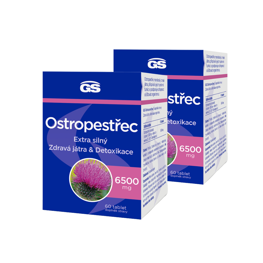 GS Ostropestřec 6500 mg, 2 × 60 tablet