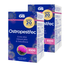 GS Ostropestřec 6500 mg, 2 × 60+20 tablet NAVÍC, dárkové balení