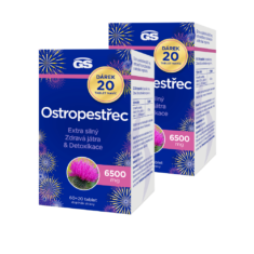 GS Ostropestřec 6500 mg, 2 x 60 + 20 tablet NAVÍC, dárkové balení 2025