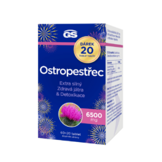GS Ostropestřec 6500 mg, 60+20 tablet NAVÍC, dárkové balení