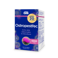 GS Ostropestřec 6500 mg, 60+20 tablet NAVÍC, dárkové balení 2025
