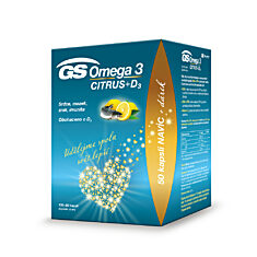 GS Omega 3 CITRUS + D3, 100+50 kapslí, dárkové balení 2021
