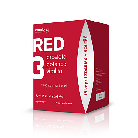 Cemio RED3® silnější, 90 +15 kapslí, dárkové balení 2021