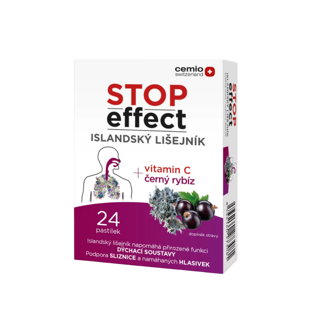 Levně STOP effect pastilky, islandský lišejník, 24 pastilek