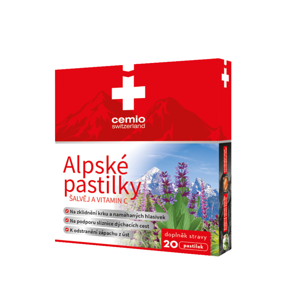 Levně Cemio Alpské pastilky, 20 pastilek