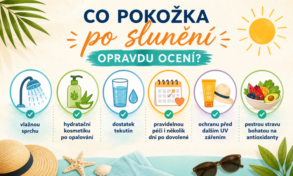 Péče o pokožku po opalování.