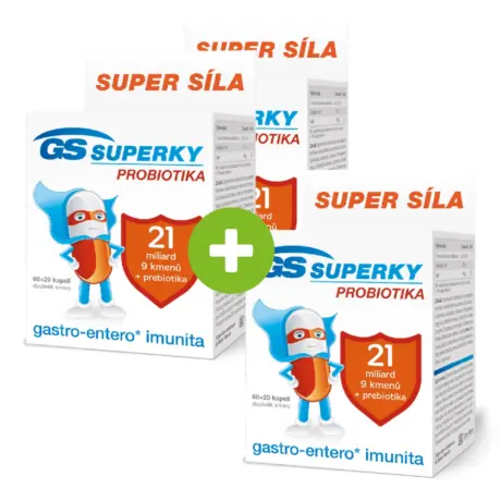GS Superky Probiotika, 60+20 kapslí - 2+1 ZDARMA