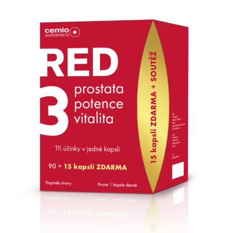 Cemio RED3® silnější, 90 + 15 kapslí, dárkové balení 2022
