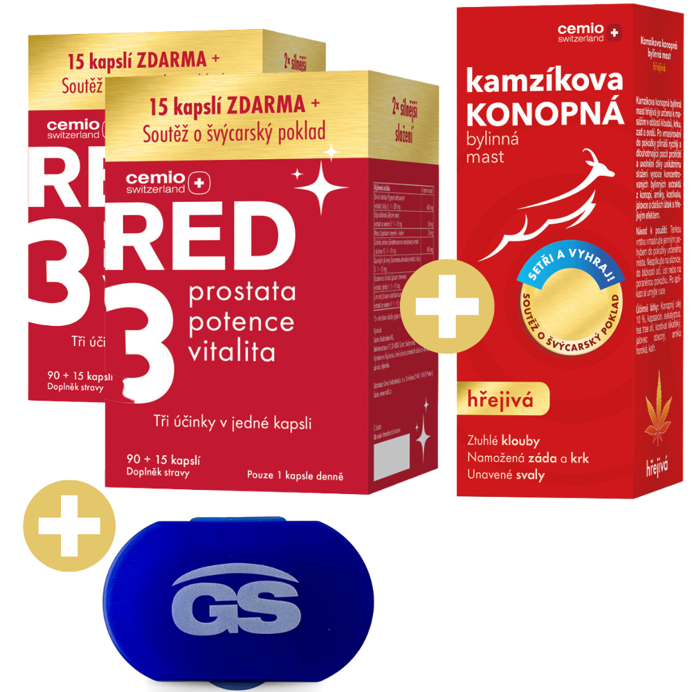 Cemio RED3®, 2 x 90 + 15 kapslí NAVÍC, soutěžní balení