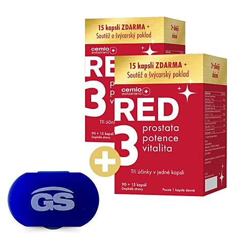 Cemio RED3®, 2 x 90 + 15 kapslí NAVÍC, soutěžní balení