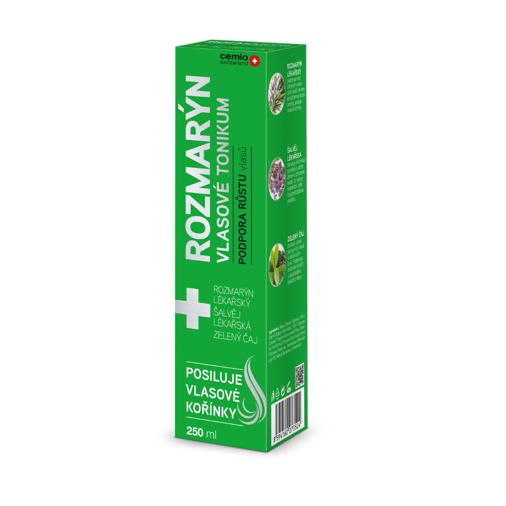Cemio ROZMARÝN vlasové tonikum pro podporu růstu vlasů, 250 ml