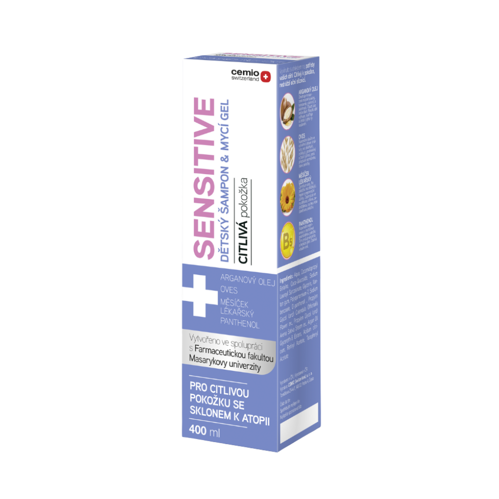 Levně Cemio SENSITIVE dětský šampon a mycí gel, 400 ml