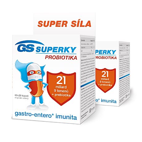 GS Superky Probiotika 2 × 80 kapslí