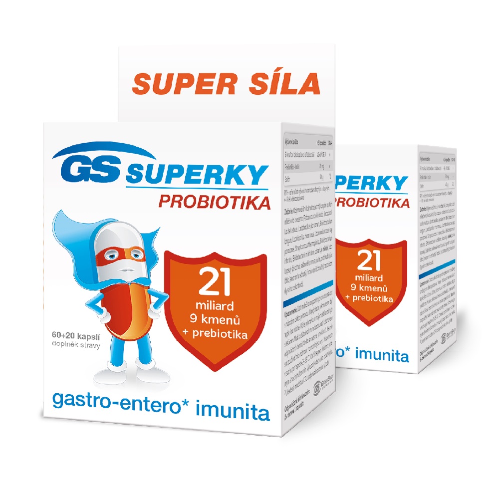 GS Superky Probiotika 2 × 80 kapslí