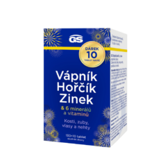 GS Vápník, hořčík, zinek, 130+10 tablet NAVÍC, dárkové balení 2025