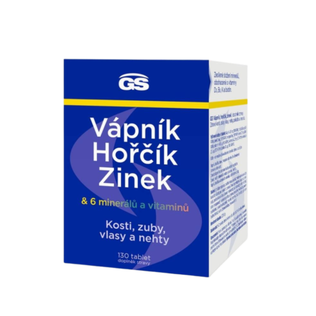 GS Vápník, hořčík, zinek, 130 tablet