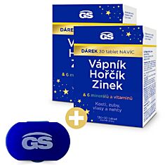 GS Vápník, hořčík, zinek, 2 x 130+30 tablet NAVÍC, dárkové balení 2023
