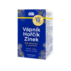 GS Vápník, hořčík, zinek, 130+10 tablet NAVÍC, dárkové balení 2025