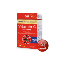 GS Vitamin C1000 se šípky, 100+30 tablet NAVÍC, dárkové balení 2024