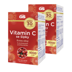 GS Vitamin C1000 se šípky, 2 × 100+30 tablet NAVÍC, dárkové balení