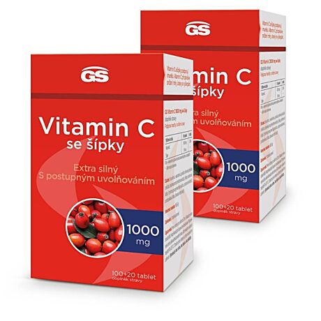 GS Vitamin C 1000 se šípky 2 × 120 tablet