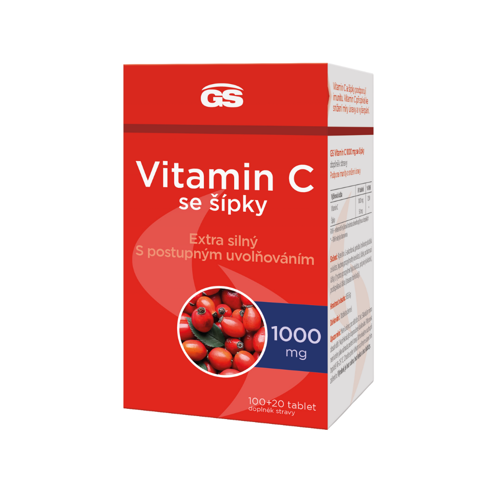 GS Vitamin C 1000 se šípky, 100+20 tablet