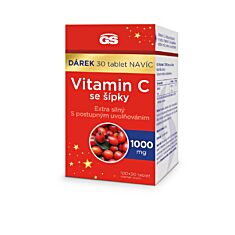 GS Vitamin C1000 se šípky, 100+30 tablet NAVÍC, dárkové balení 2023
