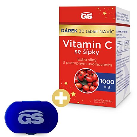 GS Vitamin C1000 se šípky, 100+30 tablet NAVÍC, dárkové balení 2023