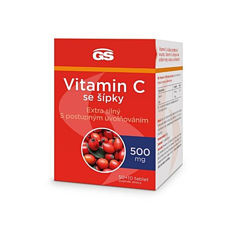 GS Vitamin C 500 + šípky, 50+10 tablet
