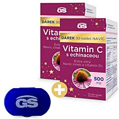 GS Vitamin C500 s echinaceou, 2 x 70+30 tablet NAVÍC, dárkové balení 2023