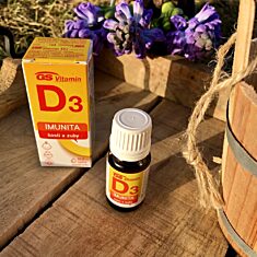 GS Vitamin D3 400 IU kapky, 10,8 ml - 1+1 ZDARMA