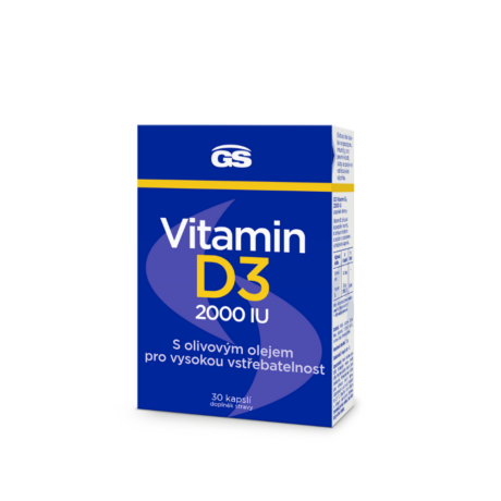 GS Vitamin D3 2000 IU, 30 kapslí